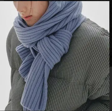 Rib Knit Muffler/리브 니트 머플러 블루