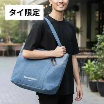태국 한정판 DEAN&DELUCA 대용량 데님 토트백 남성용 백