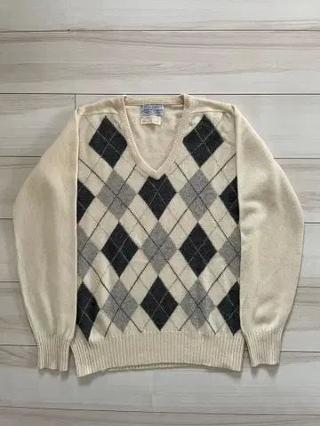 J.&D.McGeorge Ltd 캐시미어 아가일 니트