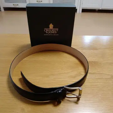CROCKETT & JONES 다크 브라운 가죽 벨트