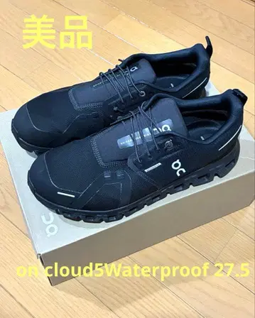 on cloud5 Waterproof 블랙 스니커즈 27.5