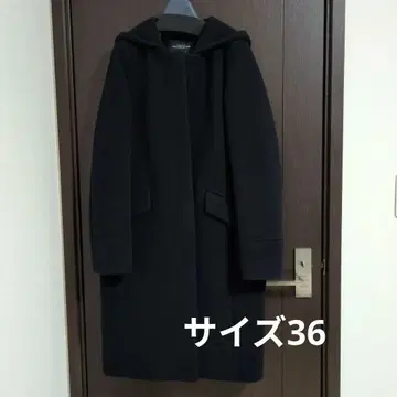 새상품급 GREEN LABEL RELAXING 후드 부착 롱 코트