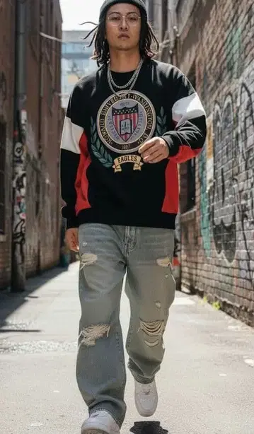 새상품급 HALOTOKYO 맨투맨 트레이닝복 스트릿 빅