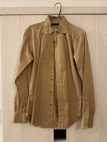 HITOYOSHI 신랑 셔츠 베이지 긴팔 셔츠 L