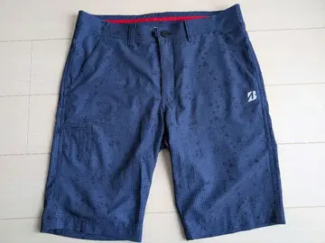 브릿지스톤 체크 무늬 골프 숏팬츠 네이비