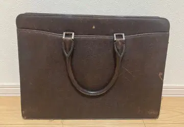 FUJITAKA 브라운 가죽 비즈니스 백