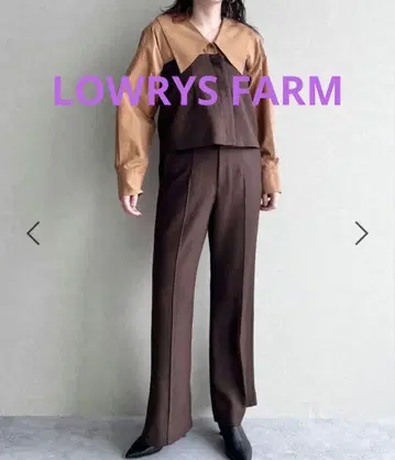 LOWRYS FARM 라나테크 플레어 팬츠 브라운