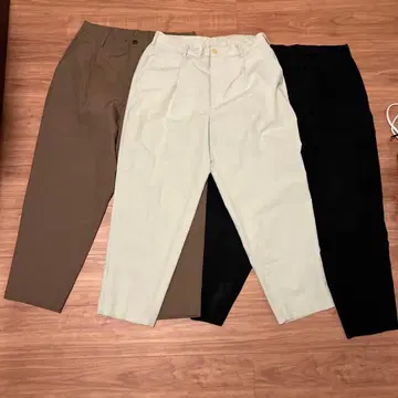 GU 슬랙스 3종 세트 브라운 베이지 블랙