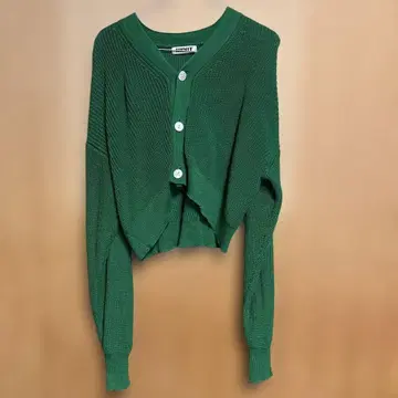 NKNIT 그린 가디건 코튼