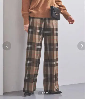 유나이티드 애로우즈 팬츠 와이드 팬츠 체크