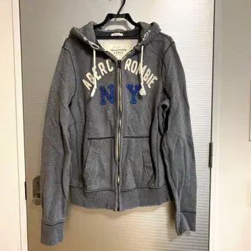 아바크롬비&피치 아바클로 데미지 가공 후드티 그레이