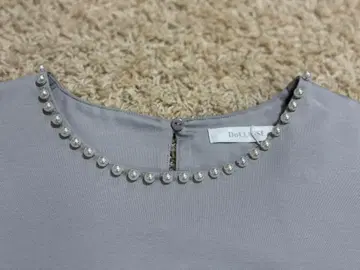 실켓 펄 넥 상의 L 라이트 그레이