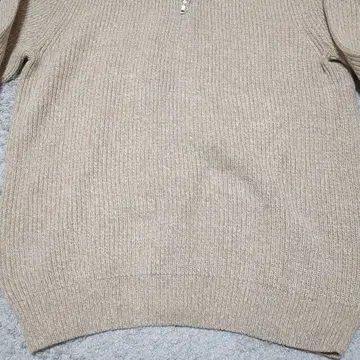 UNIQLO 베이지 하프 지퍼 니트 스웨터 XL