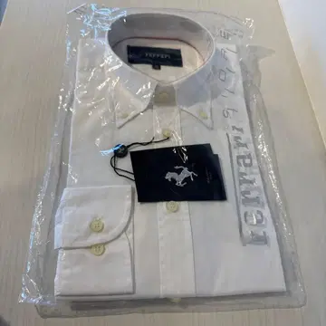 Ferrari 화이트 버튼 다운 셔츠 M 페라리 로고 자수