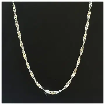 실버 925 스크류 체인 목걸이