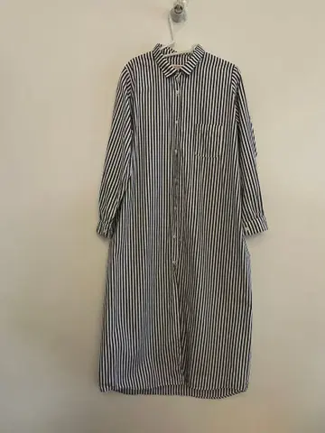 GALIEGO DESPORTES 스트라이프 긴팔 셔츠 원피스