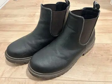 CIRCLE 블랙 사이드 고어 부츠 24.5cm