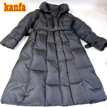 [ 새상품급 ] kanfa A라인 벨트 밸류 컬러 다운 코트