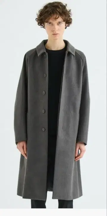 ATTACHMENT 오버 사이즈 발마칸 코트 그레이