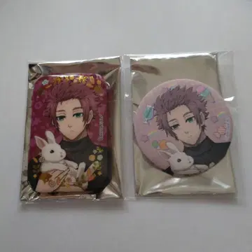 이토시 사에 캔뱃지 Rabbit 스퀘어 블루 록 이토시 사에