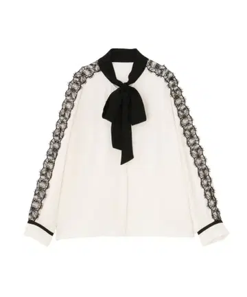Pinky&Dianne 레이스 콤비 블라우스