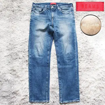 빔즈 별주 레드카드 데님 팬츠 RHYTHM Z 스트레치 로고