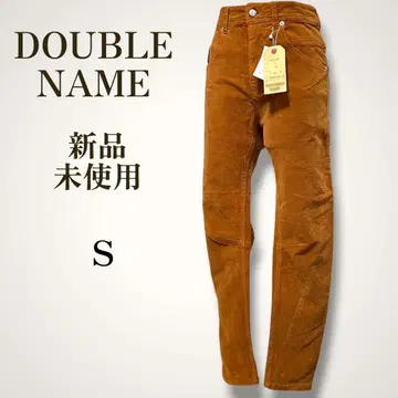 새상품 더블 네임 코듀로이 스키니 팬츠 카멜 브라운 스트레치
