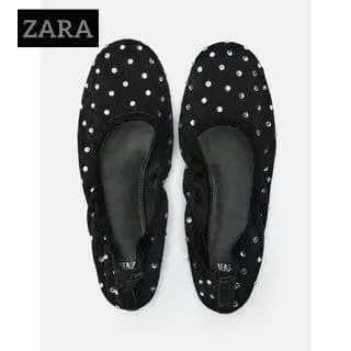 ZARA 자라 큐빅 플랫슈즈 39.