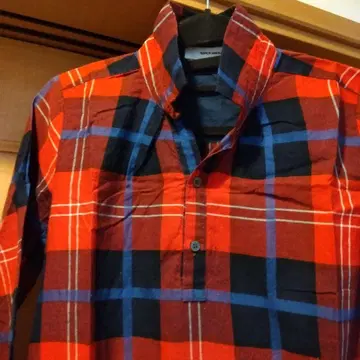 SUPERHAKKA 체크 무늬 A라인 긴팔 셔츠