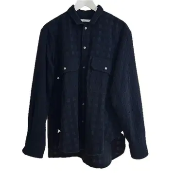 CATTA 절개 체크 무늬 긴팔 셔츠 워크 셔츠 카타 울 거즈