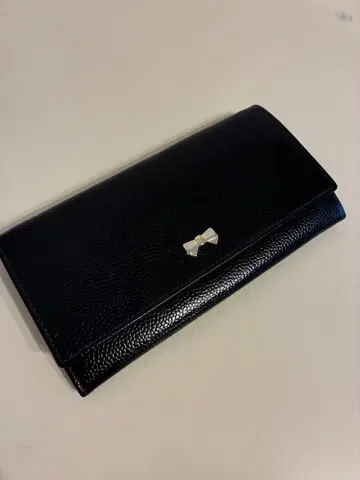 니나리치 블랙 골드 리본 장지갑