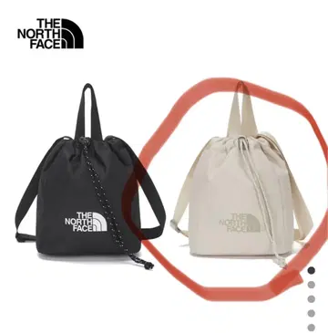 THE NORTH FACE 베이지 드로우 스트링 백