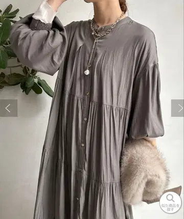 택 포함 새상품 턱 티어드 원피스