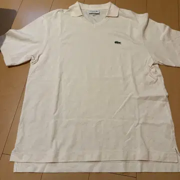 LACOSTE 릴랙스핏 피케 셔츠 US M 크림