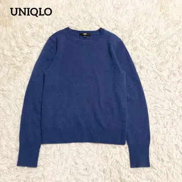유니클로 캐시미어 100% 크루넥 니트 블루 계열 XS 네이비 블루
