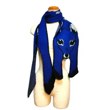 대폭 할인 마블슈드 원가 6600엔 동물 패턴 머플러 사슴 미사용 새상품