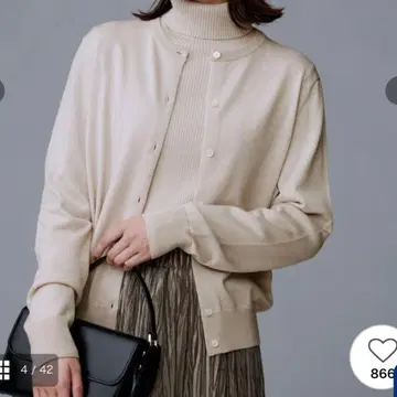 [ 세탁 가능/앙상블 가능 ] 울 크루 가디건 베이지