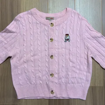 SPAO 핑크 케이블 니트 가디건 한국 브랜드