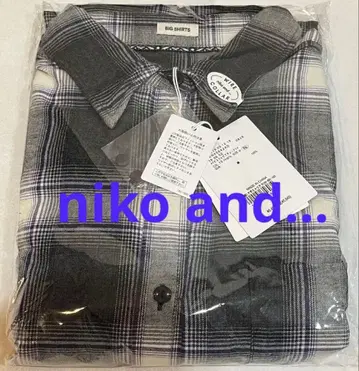 niko and - 40 비에라 레피아 체크 셔츠 그레이 Big