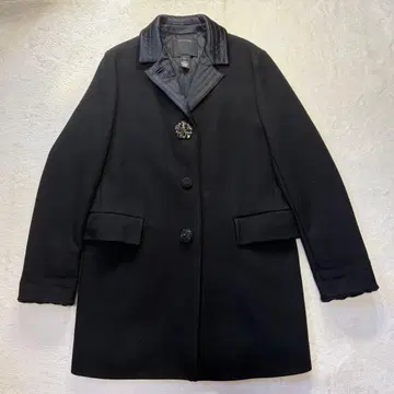 MARC JACOBS 롱 실크 충전솜 코트 우크라이나 제조 블랙