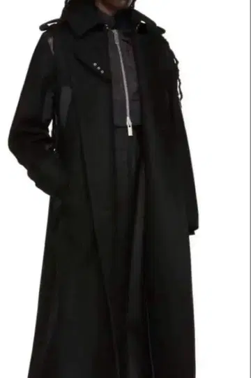 sacai 도킹 롱 코트 여성용 그레이