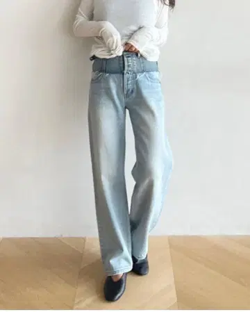 시루무린 도킹 스트레이트 데님