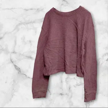 익명 배송 긴팔 스웨터 핑크 와플 편직