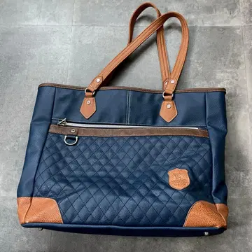 고배색! 다케오 키쿠치 토트백 가죽 네이비 THE SHOP TK