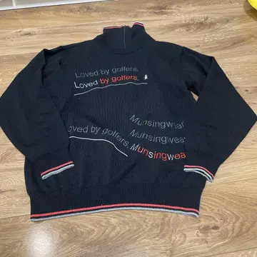 Munsingwear 골퍼용 블랙 스웨터