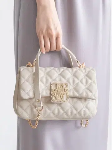 RANDA 2WAY 모노그램 비쥬 퀼팅백