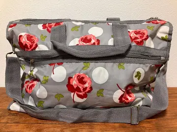 꽃무늬 그레이 보스턴 백 대용량 여성용