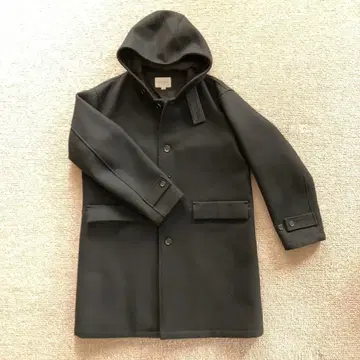 새상품급 스틸 바이 핸드 신살레이트 후드 코트 48 블랙/블랙