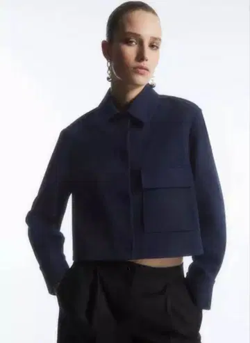 숏 기장 트윌 자켓 / 네이비 / COS