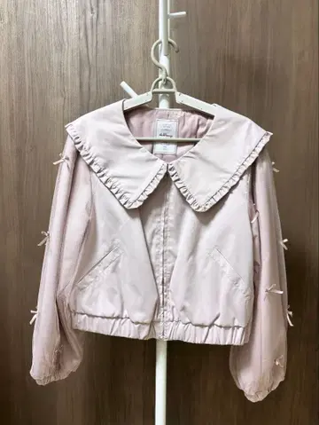 Ank Rouge 앙크루즈 튤 리본 세일러 블루종 핑크